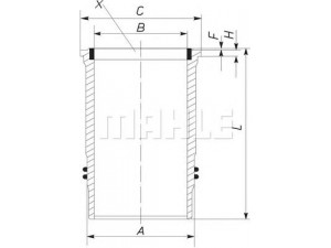 MAHLE ORIGINAL 061 WN 20 cilindro įvorė 
 Variklis -> Cilindrai/stūmokliai
136 1142, 1361141