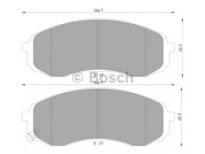 BOSCH 0 986 AB3 086 stabdžių trinkelių rinkinys, diskinis stabdys 
 Techninės priežiūros dalys -> Papildomas remontas
58101-4HA00, 58101-4HA50
