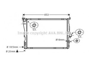 AVA QUALITY COOLING BW2343 radiatorius, variklio aušinimas 
 Aušinimo sistema -> Radiatorius/alyvos aušintuvas -> Radiatorius/dalys
17113415693, 3415693