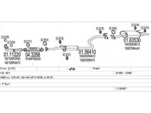 MTS C120087002709 išmetimo sistema 
 Išmetimo sistema -> Išmetimo sistema, visa