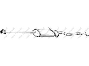 BOSAL 289-031 galinis duslintuvas 
 Išmetimo sistema -> Duslintuvas
168 490 50 21, 168 490 51 21