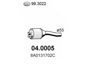 ASSO 04.0005 katalizatoriaus keitiklis 
 Išmetimo sistema -> Katalizatoriaus keitiklis
8A0131702C, 8A0131702D, 8A0131702DV