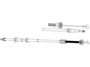 CEF FA02242 trosas, stovėjimo stabdys 
 Stabdžių sistema -> Valdymo svirtys/trosai
46819335
