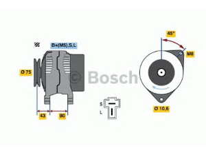 BOSCH 0 986 035 301 kintamosios srovės generatorius