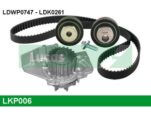 LUCAS ENGINE DRIVE LKP006 vandens siurblio ir paskirstymo diržo komplektas 
 Aušinimo sistema -> Vandens siurblys/tarpiklis -> Vandens siurblys