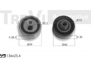 TREVI AUTOMOTIVE KD1336 paskirstymo diržo komplektas 
 Techninės priežiūros dalys -> Papildomas remontas
083176, 083177, 831T2, 083176, 083177