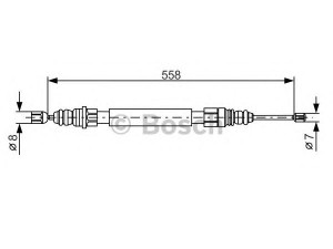 BOSCH 1 987 477 150 trosas, stovėjimo stabdys 
 Stabdžių sistema -> Valdymo svirtys/trosai
4745 76, 4745 76