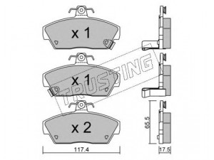 TRUSTING 121.0 stabdžių trinkelių rinkinys, diskinis stabdys 
 Techninės priežiūros dalys -> Papildomas remontas
GBP90314, GBP90326AF, GBP90328