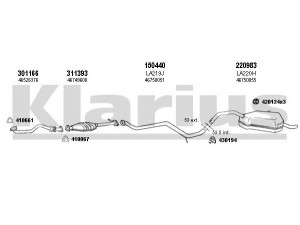 KLARIUS 510256E išmetimo sistema 
 Išmetimo sistema -> Išmetimo sistema, visa