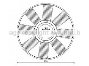 AVA QUALITY COOLING MEC274 ventiliatoriaus ratas, variklio aušinimas
32053606, 32053906