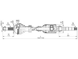 OPEN PARTS DRS6138.00 kardaninis velenas 
 Ratų pavara -> Kardaninis velenas
3273CH, 3273Q5, 3273Q8, 3273Q9