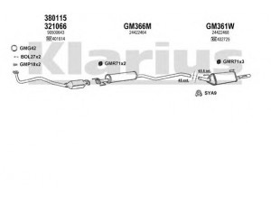 KLARIUS 391201U išmetimo sistema 
 Išmetimo sistema -> Išmetimo sistema, visa