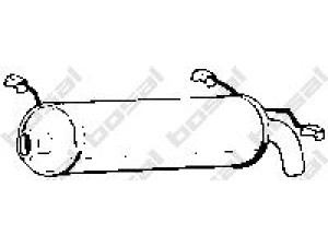 BOSAL 135-653 galinis duslintuvas 
 Išmetimo sistema -> Duslintuvas
1726.K9, 1726.L4, 9604.1796, 9604.1798