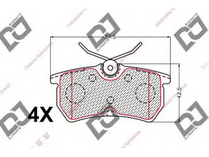DJ PARTS BP1952 stabdžių trinkelių rinkinys, diskinis stabdys 
 Techninės priežiūros dalys -> Papildomas remontas
1075558, 1075565, 1107697, 1107698