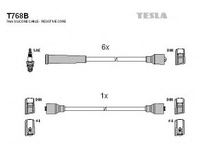 TESLA T768B uždegimo laido komplektas 
 Kibirkšties / kaitinamasis uždegimas -> Uždegimo laidai/jungtys
1612483