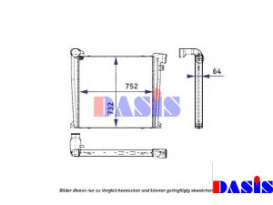 AKS DASIS 267013N tarpinis suslėgto oro aušintuvas, kompresorius
81061300187
