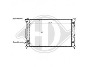 DIEDERICHS 8101147 radiatorius, variklio aušinimas 
 Aušinimo sistema -> Radiatorius/alyvos aušintuvas -> Radiatorius/dalys
4B0121251AG, 4B0121251G, 4B0121251T
