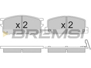 BREMSI BP2167 stabdžių trinkelių rinkinys, diskinis stabdys 
 Techninės priežiūros dalys -> Papildomas remontas
725160000, 725161000, 725161001