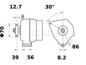 MAHLE ORIGINAL MG 439 kintamosios srovės generatorius