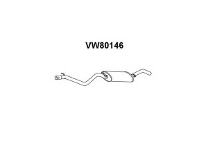 VENEPORTE VW80146 galinis duslintuvas 
 Išmetimo sistema -> Duslintuvas
165253609, 165253609BE