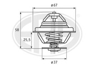 ERA 350190 termostatas, aušinimo skystis 
 Aušinimo sistema -> Termostatas/tarpiklis -> Thermostat
002 203 75 75, 002 203 80 75, 615 200 13 15