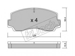 fri.tech. 252.0 stabdžių trinkelių rinkinys, diskinis stabdys 
 Techninės priežiūros dalys -> Papildomas remontas
8982-49-280