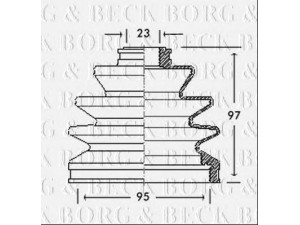 BORG & BECK BCB2063 gofruotoji membrana, kardaninis velenas 
 Ratų pavara -> Gofruotoji membrana
3924101E02