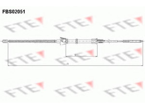 FTE FBS02051 trosas, stovėjimo stabdys 
 Stabdžių sistema -> Valdymo svirtys/trosai
6N0 609 721, 6N0 609 721 B, 6N0 609 721 F
