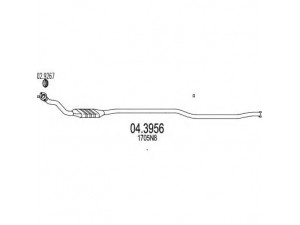 MTS 04.3956 katalizatoriaus keitiklis 
 Išmetimo sistema -> Katalizatoriaus keitiklis
1705N8