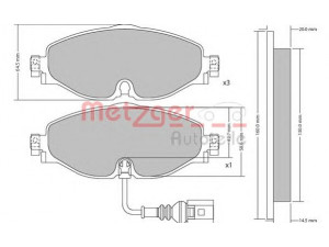 METZGER 1170411 stabdžių trinkelių rinkinys, diskinis stabdys 
 Techninės priežiūros dalys -> Papildomas remontas
5Q0 698 151, 5Q0 698 151B, 8V0 698 151