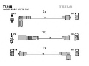 TESLA T829B uždegimo laido komplektas 
 Kibirkšties / kaitinamasis uždegimas -> Uždegimo laidai/jungtys
7604227