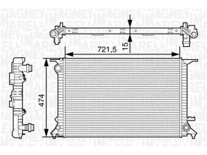 MAGNETI MARELLI 350213127600 radiatorius, variklio aušinimas 
 Aušinimo sistema -> Radiatorius/alyvos aušintuvas -> Radiatorius/dalys
8K0 121 251 H, 8K0121251H