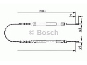 BOSCH 1 987 477 115 trosas, stovėjimo stabdys 
 Stabdžių sistema -> Valdymo svirtys/trosai
4745 G7, 4745 X1, 1314983080, 4745 G7