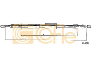 COFLE 10.4571 trosas, stovėjimo stabdys 
 Stabdžių sistema -> Valdymo svirtys/trosai
4745F6, 9603256080