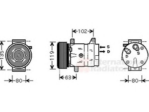 VAN WEZEL 4300K440 kompresorius, oro kondicionierius 
 Oro kondicionavimas -> Kompresorius/dalys
8200200671, 8200678510, 8200763772