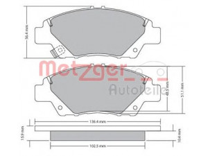 METZGER 1170367 stabdžių trinkelių rinkinys, diskinis stabdys 
 Techninės priežiūros dalys -> Papildomas remontas
45022-TF0-G00, 45022-TF0-G01, 45022-TF0-G02