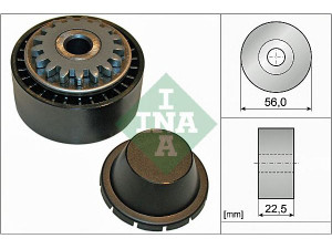 INA 531 0854 10 įtempiklio skriemulys, V formos rumbuotas diržas 
 Diržinė pavara -> V formos rumbuotas diržas/komplektas -> Įtempiklio skriemulys
82 00 040 155, 82 00 136 224, 82 00 434 732