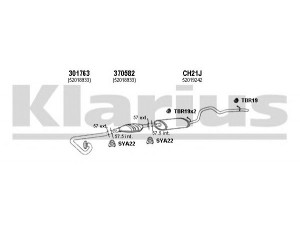 KLARIUS 220017U išmetimo sistema 
 Išmetimo sistema -> Išmetimo sistema, visa