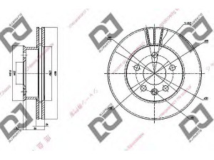 DJ PARTS BD1501 stabdžių diskas 
 Dviratė transporto priemonės -> Stabdžių sistema -> Stabdžių diskai / priedai
701615301A, 701615301D