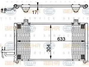 HELLA 8FC 351 302-131 kondensatorius, oro kondicionierius 
 Oro kondicionavimas -> Kondensatorius
1K2A1-61480A