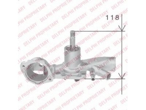 DELPHI WP1125 vandens siurblys 
 Aušinimo sistema -> Vandens siurblys/tarpiklis -> Vandens siurblys
120131, 120189, 120297