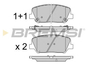 BREMSI BP3530 stabdžių trinkelių rinkinys, diskinis stabdys
58101-2VA20, 58101-2VA70, 581012VA20