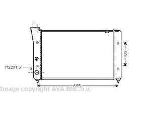 AVA QUALITY COOLING VW2112 radiatorius, variklio aušinimas 
 Aušinimo sistema -> Radiatorius/alyvos aušintuvas -> Radiatorius/dalys
535121253E, 535121253M