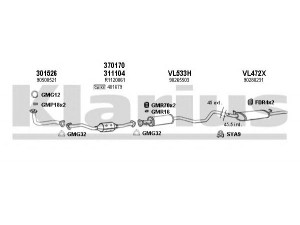 KLARIUS 390886U išmetimo sistema 
 Išmetimo sistema -> Išmetimo sistema, visa