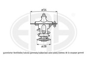 ERA 350368 termostatas, aušinimo skystis 
 Aušinimo sistema -> Termostatas/tarpiklis -> Thermostat
25500-38001, 25500-38001AT, 25500-38001