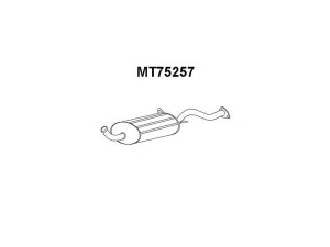 VENEPORTE MT75257 galinis duslintuvas 
 Išmetimo sistema -> Duslintuvas
MB577832, MB611684, MB651233