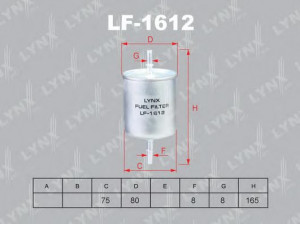 LYNXauto LF-1612 kuro filtras 
 Filtrai -> Kuro filtras
1S719155BA, 4103735