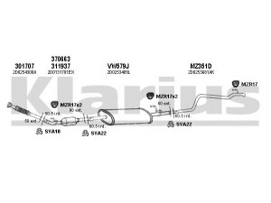 KLARIUS 931097U išmetimo sistema 
 Išmetimo sistema -> Išmetimo sistema, visa