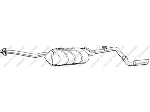 BOSAL 282-871 galinis duslintuvas 
 Išmetimo sistema -> Duslintuvas
5 882 734, 98 005 908