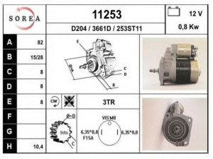 EAI 11253 starteris
036911023E, 052911023A, 052911023AX